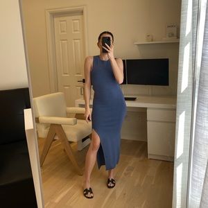 Shona Joy Backless MIDI Dress with Slit